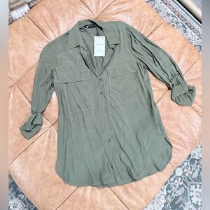 Zara Olive Green Blouse